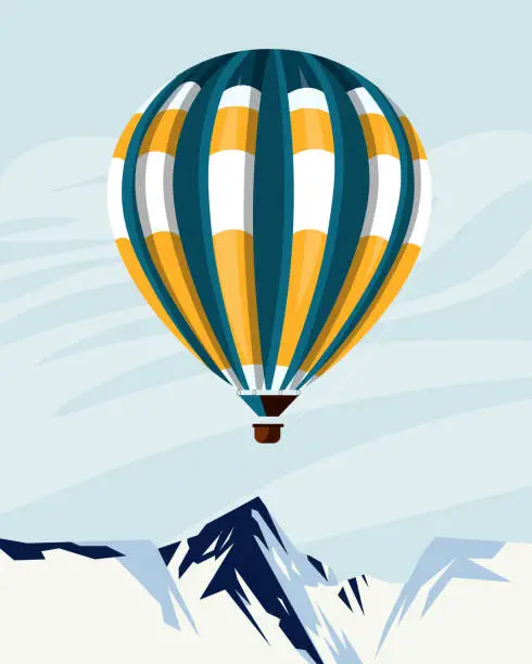 Vector illustration of Hot air balloon