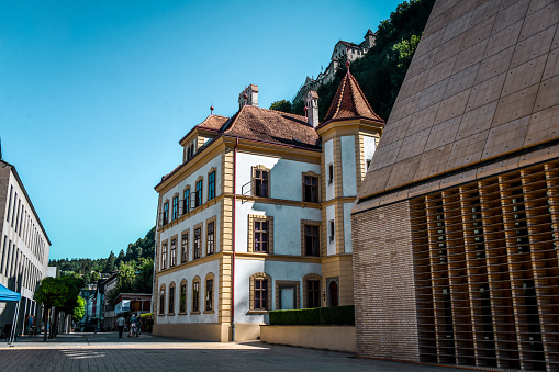 Street In Front Of Government House Of Liechtenstein