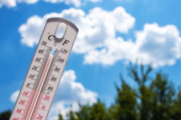 istock Thermometer. Summer heat or global warming climate change concept. 1622651624