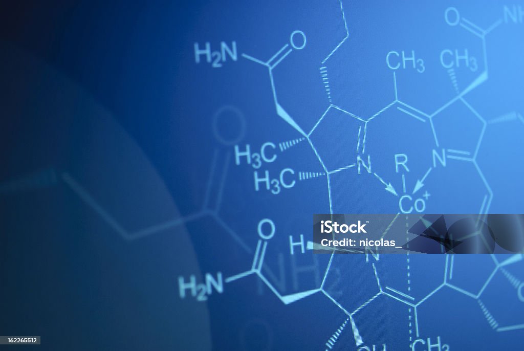 Estructura Molecular - Foto de stock de Vitamina B-3 libre de derechos