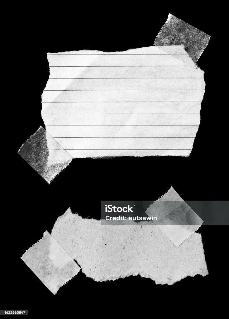 Tissue Paper Rip Torn Ripped Paper With Adhesive Tape Stock Photo - Download Image Now ...