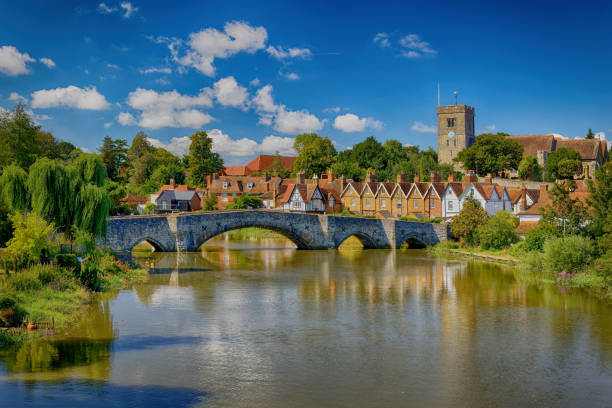 istock Aylesford Village Kent England at High Tide 1622667464