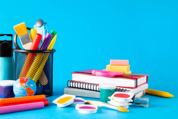 istock School Supplies on Blue Background 1622675371