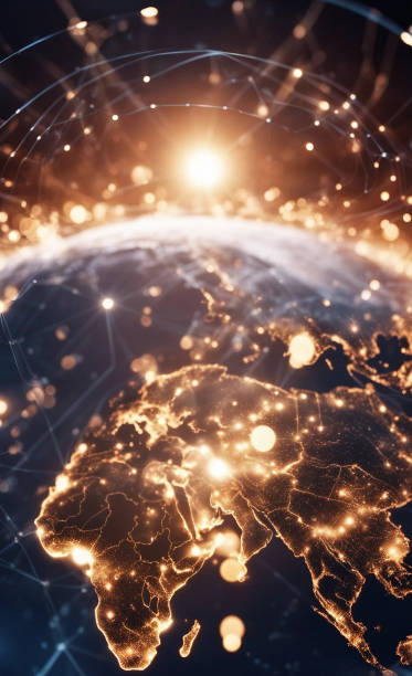 istock Global earth digital technology, abstract world connection concept background design 1622675905