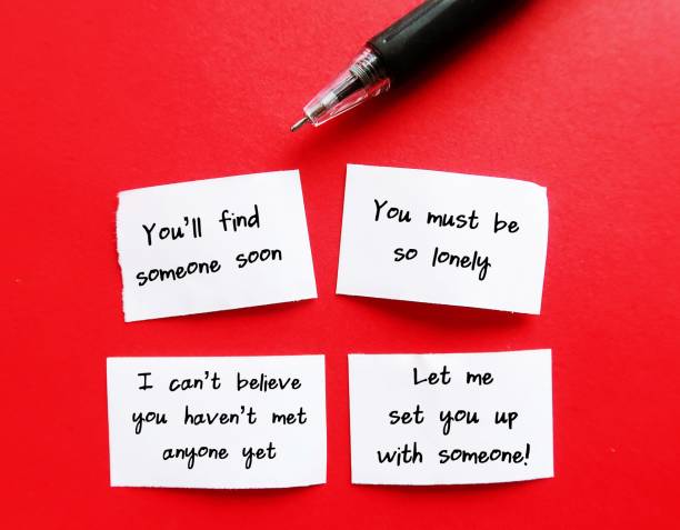 istock On red background with handwritten text , four SINGLE SHAMING most common phrases or questions heard by singles, from people who believe no one can be happy without a partner 1622694417