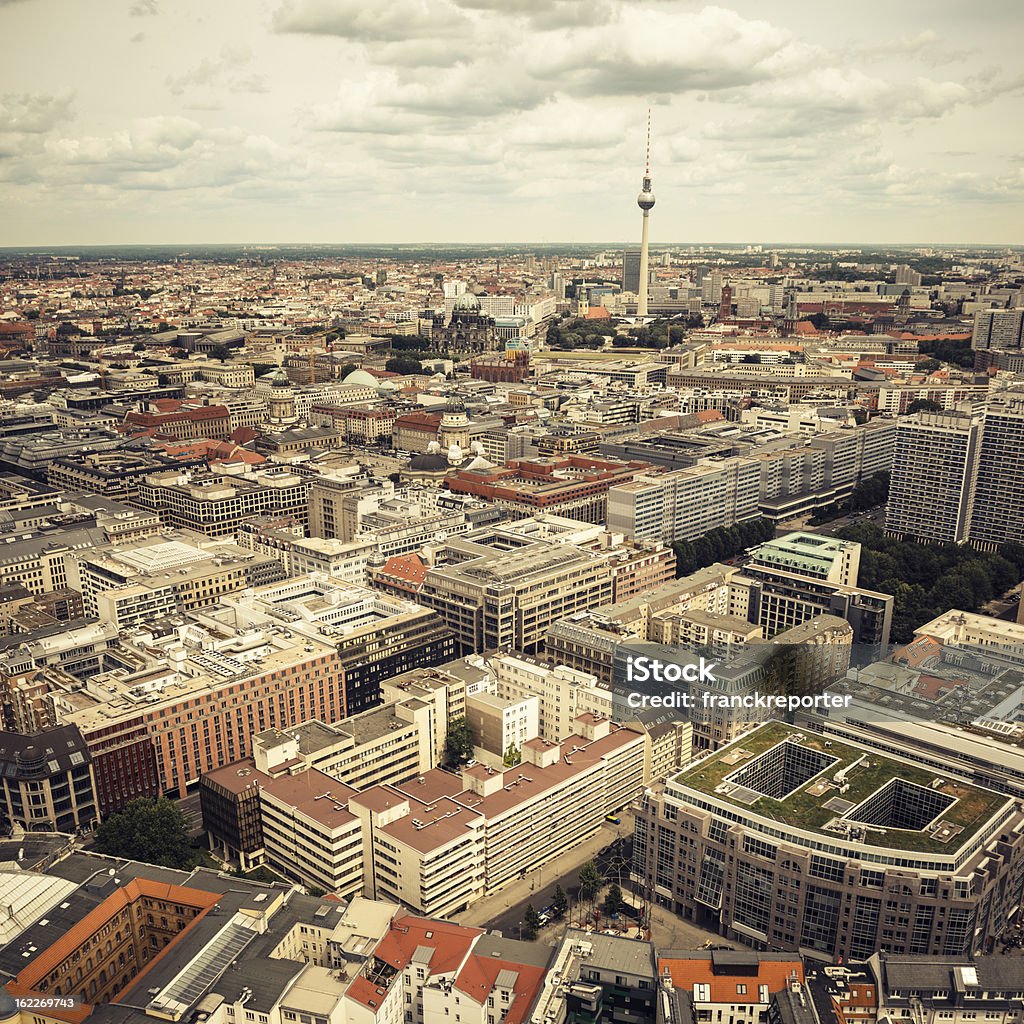 Vue aérienne de Berlin Alexanderplatz Tour de télévision de-Allemagne - Photo de Berlin libre de droits