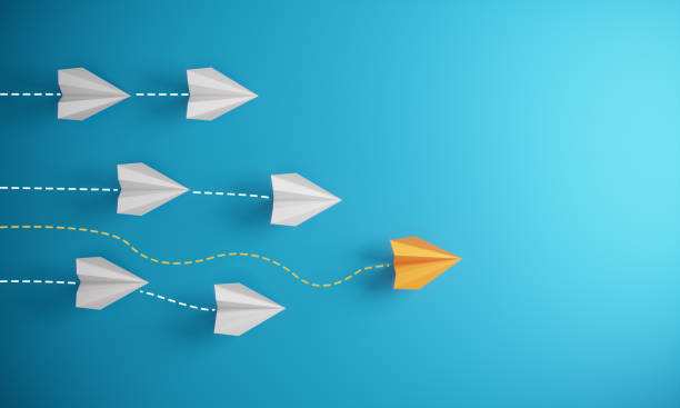istock Leadership concept with paper airplanes 1622697711