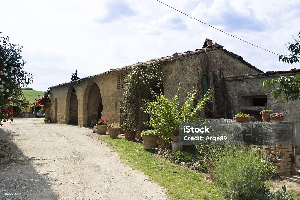 Farm in Val d'Orcia - Foto stock royalty-free di Ambientazione esterna