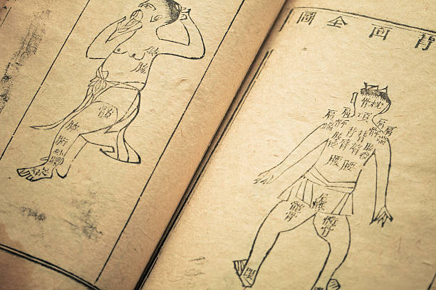 старый медицинский книга из династии цин - chinese medicine medicine chinese script chinese culture стоковые фото и изображения