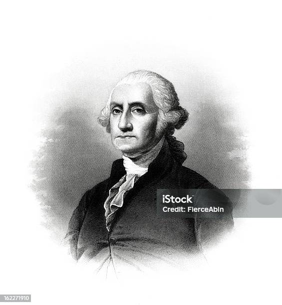 George Washingtonantyczne Grawerowane Portret - Stockowe grafiki wektorowe i więcej obrazów George Washington - George Washington, Grawerunek, Sztych