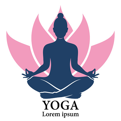 yoga lotus logo - lorem ipsum