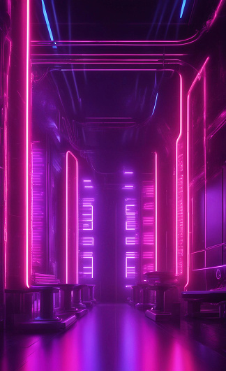 Neon background concept. Disco neon light background.