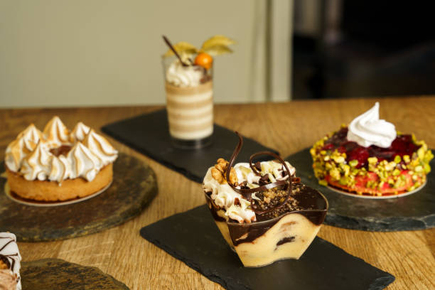 istock Different sweet desserts on a wooden table 1622789828