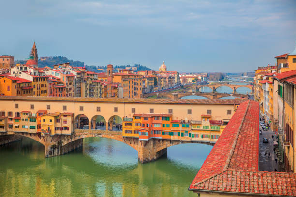 istock Panoramic view of Florence with  Ponte Vecchio over Arno river -  Florence, Italy 1622801690