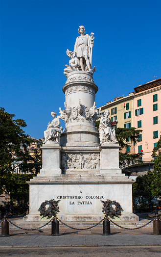 Monument of Christopher Columbus, Piazza Aquaverde - Genoa, Liguria, Italy
