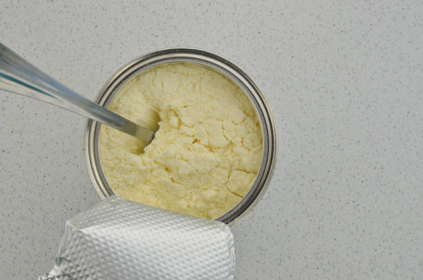 istock Powdered milk can highlighted, providing a clear view of its contents and texture. 1622890843