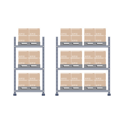 Rack Stock Illustration - Download Image Now - Box - Container ...