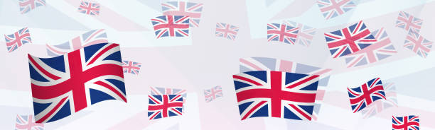istock United Kingdom flag-themed abstract design on a banner. Abstract background design with National flags. 1622898987