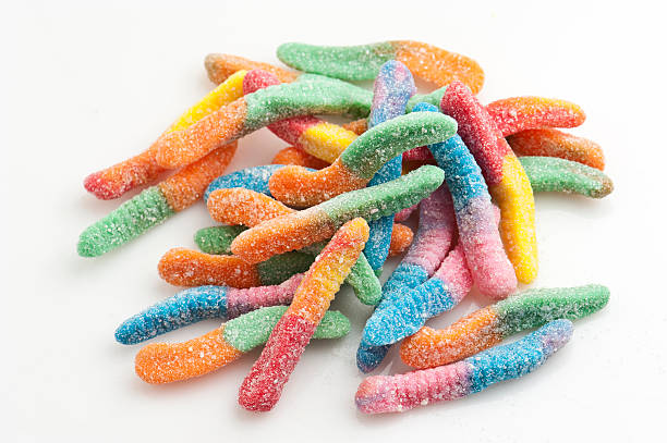 istock Sweet and Sour Gummi worms candy 162290027