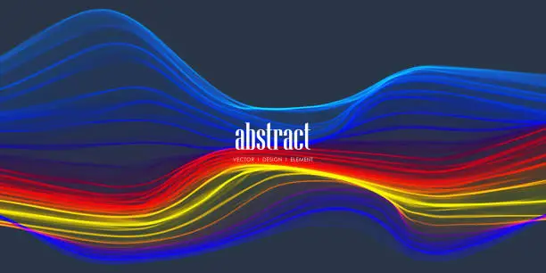 Vector illustration of Abstract colorful vector background, color flow wave for design brochure, website, flyer.