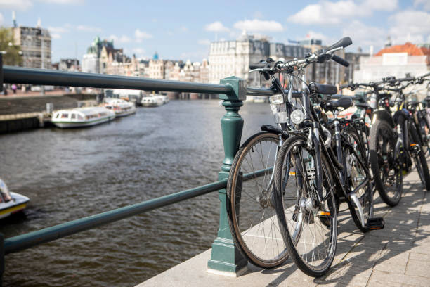 istock Row of bicycles in Amsterdam 1622918273