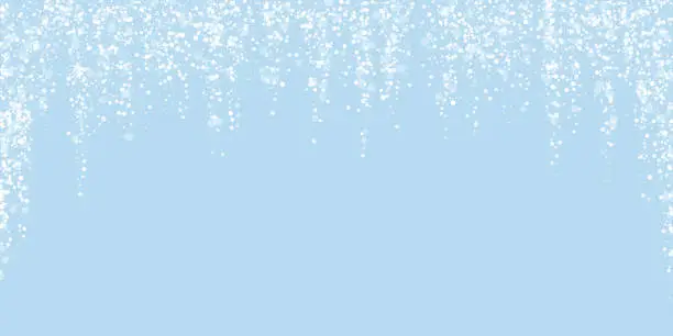 Vector illustration of Falling snowflakes christmas background. Subtle