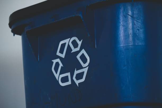 istock Closeup of a recycle sign on a waste container 1622924672