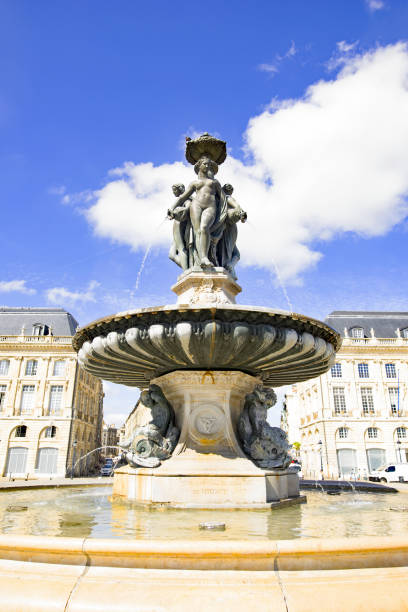 The fountain in Bordeaux Place de la Bordeaux, Bordeaux, France on Monday, 7th August, 2023.