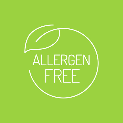 Allergen Free Label Design Vector Illustration