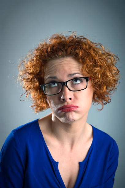 woman sighing