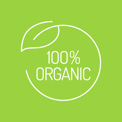 Organic Label Design Vector Illustration