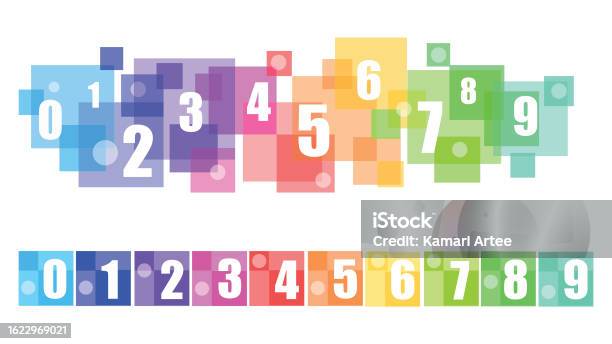 Colorful Designs Using Numbers Colorful Numbers Stock Illustration - Download Image Now - Colors ...