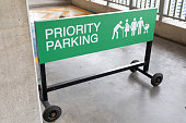Priority parking for vehicles of people with disabilities.
