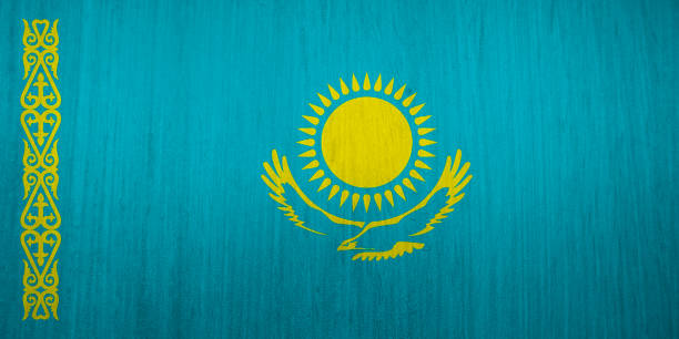 istock kazakhstan flag texture as the background 1622981324