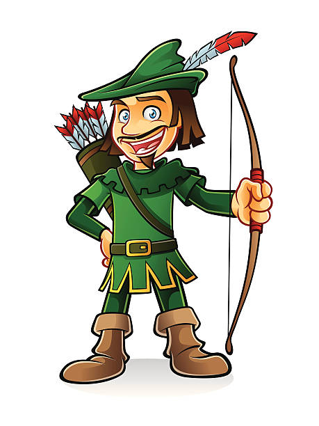 Robin Hood Stock Illustration - Download Image Now - Hat, Cartoon, Archery  - iStock