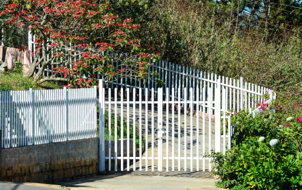 istock White picket fence in the garden 1623048278