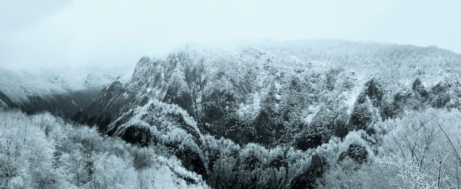 Dramatic snowy mountain panorama , izmit, TURKEY