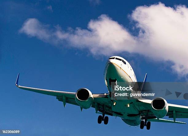 Avião No Céu - Fotografias de stock e mais imagens de Asa de aeronave - Asa de aeronave, Aterrar, Avião