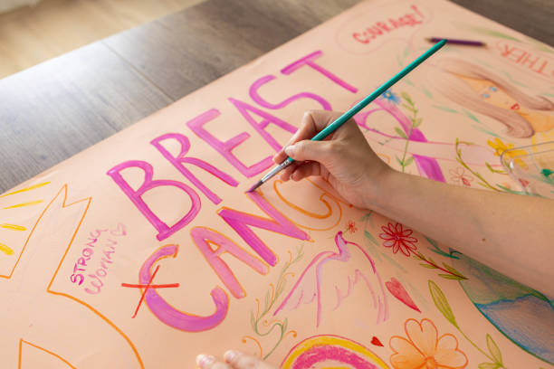 Art poster dedicated to all the women who are fighting against breast cancer
