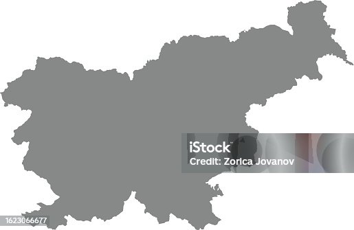 istock GRAY CMYK color map of SLOVENIA 1623066677