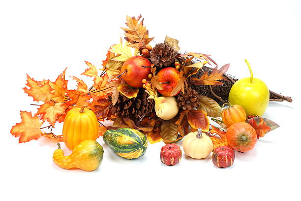 istock Autumn decoration Isolated on white 162307799
