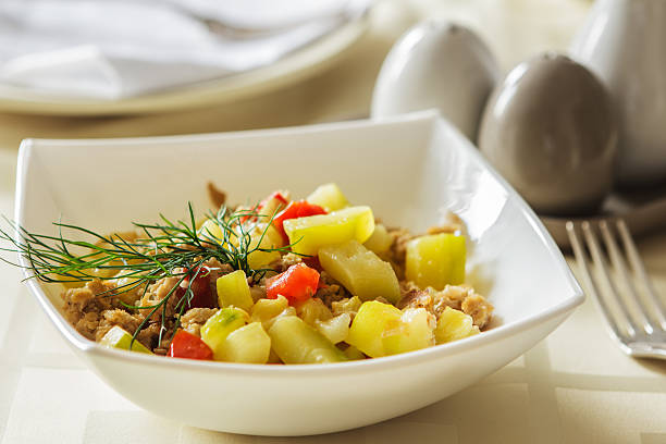 istock Lunch at restaurant. Vegetable stew with meat. 162308462