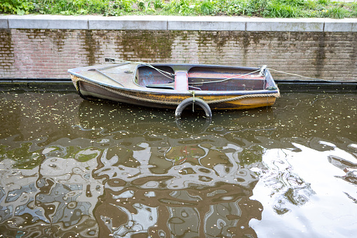 Boat on an Amsterdam canal