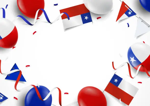 Vector illustration of Chile Independence Day.