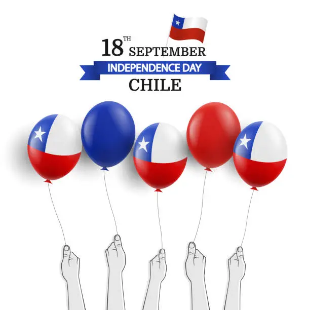 Vector illustration of Chile Independence Day.