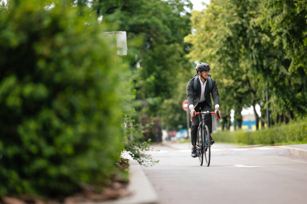istock Manager commuting to the office by bike 1623099004
