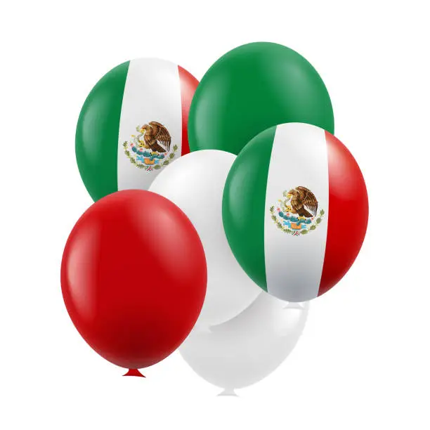 Vector illustration of Mexico Independence Day.