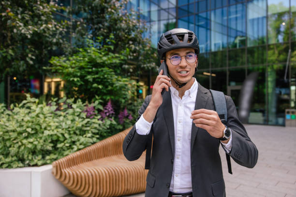 istock Young handsome man in hemlet talking on the phone 1623101812