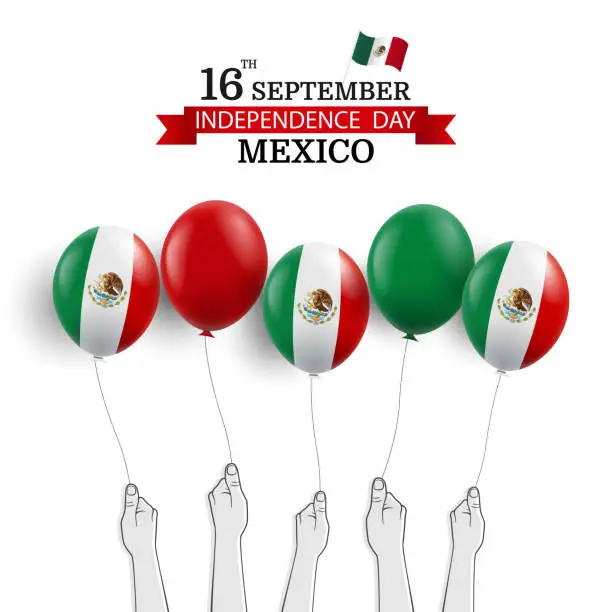 Vector illustration of Mexico Independence Day.