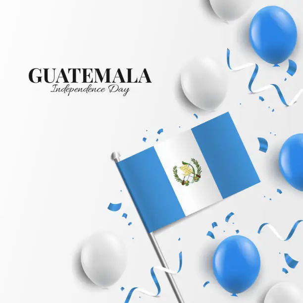 Vector illustration of Guatemala Independence Day.